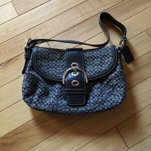 COPY - Black and grey Coach purse